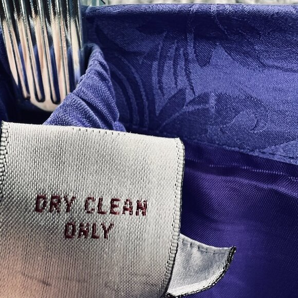 Adrianna Papell Womens Straight Skirt 22 Blue 100%‎ Silk Rear Zip Lined Vintage - Picture 7 of 9